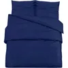 Image de Vidaxl Ensemble De Housse De Couette Bleu Marine 220x240 Cm Coton