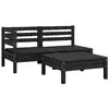 Image de Salons de jardin VidaXL  Ensemble salon de jardin  Bois de pin massif Noir P31600544