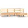 Image de Ensemble De Salon De Jardin 4 PiÃ¨ces En Bois Massif De Pin Rustique Modulaire