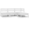 Image de Vidaxl Salon De Jardin 4 Pcs Bois De Pin Massif Blanc