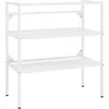 Image de vidaXL Cadre de lavabo de salle de bain Blanc 79x38x83 cm Fer