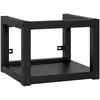 Image de vidaXL Cadre de lavabo de salle de bain mural Noir 40x38x31 cm Fer