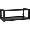 Image de vidaXL Cadre de lavabo de salle de bain mural Noir 79x38x31 cm Fer