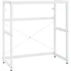 Image de vidaXL Cadre de lavabo de salle de bain Blanc 79x38x83 cm Fer