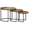 Image de vidaXL Tables gigognes 3 pcs Bois de rÃ©cupÃ©ration massif