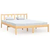 Image de Cadre de Lit lot 1 Bois Massif Pin Naturel 160x200 cm Double Haut Robuste