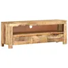 Image de vidaXL Meuble TV 110x30x40 cm Bois de manguier brut