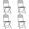 Image de Vidaxl Chaises Pliables De Jardin 4 Pcs Maille MÃ©tallique Anthracite