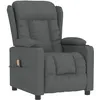 Image de vidaXL Fauteuil de massage inclinable Gris foncÃ© Tissu