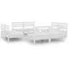 Image de Vidaxl Salon De Jardin 8 Pcs Blanc Bois De Pin Massif