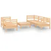 Image de Salon De Jardin 6 Pcs Bois De Pin Massif Yue