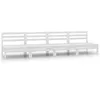 Image de Vidaxl Salon De Jardin 4 Pcs Blanc Bois De Pin Massif
