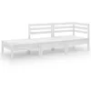 Image de Vidaxl Salon De Jardin 3 Pcs Blanc Bois De Pin Massif