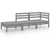 Image de Vidaxl Salon De Jardin 3 Pcs Gris Bois De Pin Massif