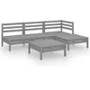 Image de Vidaxl Salon De Jardin 5 Pcs Bois De Pin Massif Gris