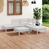 Image de Vidaxl Salon De Jardin 6 Pcs Bois De Pin Massif Blanc