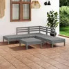 Image de Vidaxl Salon De Jardin 6 Pcs Bois De Pin Massif Gris