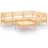 Image de Vidaxl Salon De Jardin 5 Pcs Bois De Pin Massif