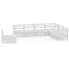 Image de Vidaxl Salon De Jardin 7 Pcs Bois De Pin Massif Blanc