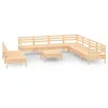 Image de Vidaxl Salon De Jardin 10 Pcs Bois De Pin Massif