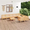 Image de Vidaxl Salon De Jardin 10 Pcs Bois De Pin Massif