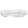 Image de Vidaxl Salon De Jardin 12 Pcs Blanc Bois De Pin Massif