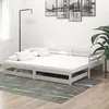 Image de vidaXL Lit coulissant 2x(90x200) cm Blanc Bois de pin massif