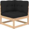 Image de Vidaxl Salon De Jardin 4 Pcs Avec Coussins Bois De Pin Massif