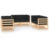 Image de Vidaxl Salon De Jardin 6 Pcs Avec Coussins Bois De Pin Massif