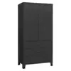Image de Armoires VidaXL  Armoire  Garde-robe industrielle Noir 90x50x180 cm Métal P31600012
