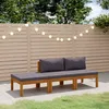 Image de Vidaxl Salon De Jardin 3 Pcs Avec Coussin Bois D'acacia Solide