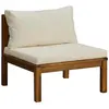 Image de Salons de jardin VidaXL  Canapé de jardin  Bois d'acacia massif Crème P31600150
