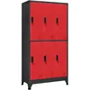 Image de vidaXL Armoire Ã  casiers Anthracite et rouge 90x45x180 cm Acier