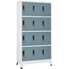 Image de vidaXL Armoire Ã  casiers Gris clair et gris foncÃ© 90x45x180 cm Acier