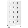 Image de vidaXL Armoire Ã  casiers Blanc 90x40x180 cm Acier