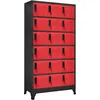 Image de vidaXL Armoire Ã  casiers Anthracite et rouge 90x40x180 cm Acier
