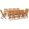 Image de Vidaxl Ensemble Ã Manger De Jardin 11 Pcs Bois D'acacia Massif
