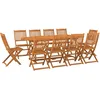 Image de Vidaxl Ensemble Ã Manger De Jardin 11 Pcs Bois D'acacia Massif
