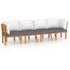 Image de Vidaxl Salon De Jardin 4 Pcs Avec Coussins Bois D'acacia Solide