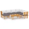 Image de Vidaxl Salon De Jardin 8 Pcs Avec Coussins Bois D'acacia Solide