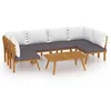 Image de Vidaxl Salon De Jardin 7 Pcs Avec Coussins Bois D'acacia Solide