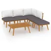 Image de Vidaxl Salon De Jardin 6 Pcs Avec Coussins Bois D'acacia Solide