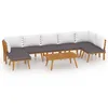 Image de Vidaxl Salon De Jardin 8 Pcs Avec Coussins Bois D'acacia Solide