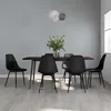 Image de vidaXL Chaises de salle Ã  manger 6 pcs Noir PP