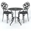 Image de Vidaxl Ensemble De Bistro 3 Pcs Aluminium CoulÃ© Noir