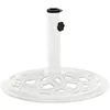 Image de Vidaxl Socle De Parasol Blanc 44x44x31 Cm Fonte