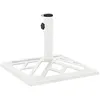 Image de Vidaxl Socle De Parasol Blanc 44x44x31 Cm Fonte