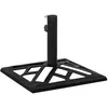 Image de Vidaxl Socle De Parasol Noir 44x44x31 Cm Fonte