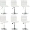 Image de Vidaxl Chaises De Salle Ã  manger 6 Pcs Blanc Similicuir