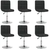 Image de Vidaxl Chaises De Salle Ã  manger 6 Pcs Noir Similicuir
